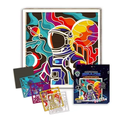 Zestaw do tworzenia obraz�w z drewna - Kosmos Splat Planet