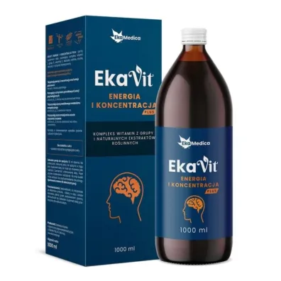 Ekamedica Ekavit Energia i koncentracja plus - suplement diety 1 l