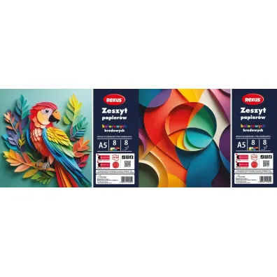 Beniamin Zestaw papier�w kolor. kredowanych A5/8K (10 szt)