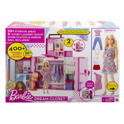 BRB Garderoba Barbie Zestaw + Lalka HGX57 Mattel