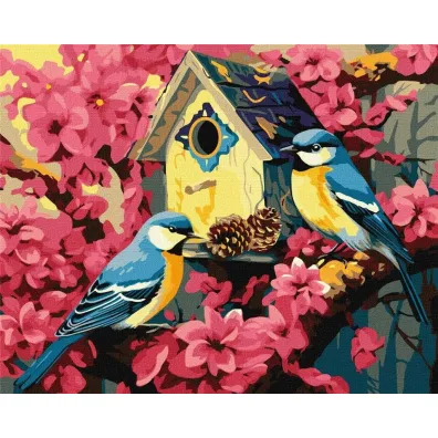 Ideyka Malowanie po numerach - Przytulny domek dla ptak�w 40x50cm