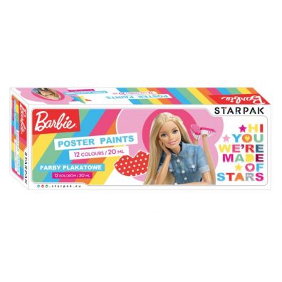 Starpak Farby plakatowe Barbie 12 kolorw
