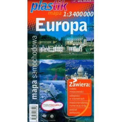 Mapa samochodowa Europa Plastik 1:3 400 000