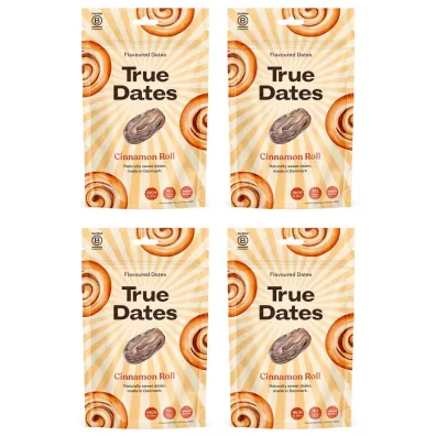 True Dates Daktyle o smaku Cinnamon Roll zestaw 4 x 100 g
