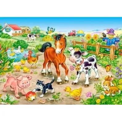 Puzzle 120 el. Na farmie Castorland