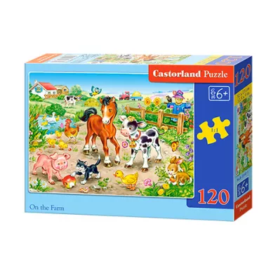 Puzzle 120 el. Na farmie Castorland
