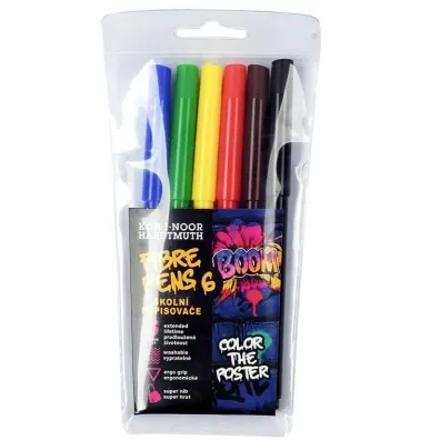 Koh-I-Noor Flamastry szkolne 6 kolor�w