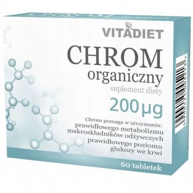 Vitadiet Chrom Organiczny 200 Mcg - suplement diety 60 tab.