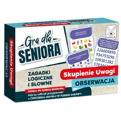 Gra dla Seniora. Skupienie uwagi - Obserwacja Kangur