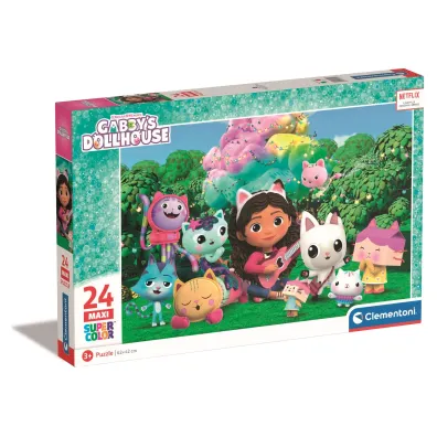 Puzzle 24 el. Maxi SuperColor. Koci Domek Gabi Clementoni