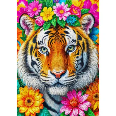 Puzzle 1000 Paski i kwiaty Enjoy