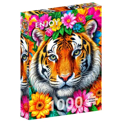 Puzzle 1000 Paski i kwiaty Enjoy