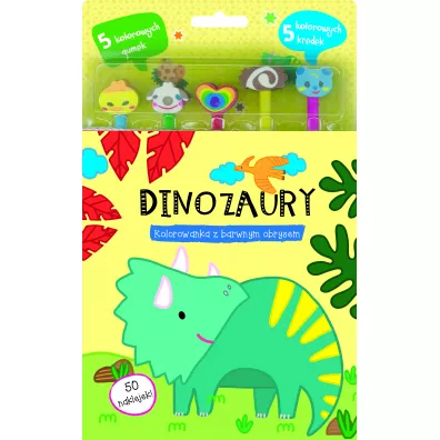Dinozaury. Kolorowanka z barwnym obrysem