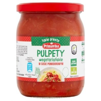 Primavika Pulpety wegetariańskie w sosie pomidorowym Weguś 430 g