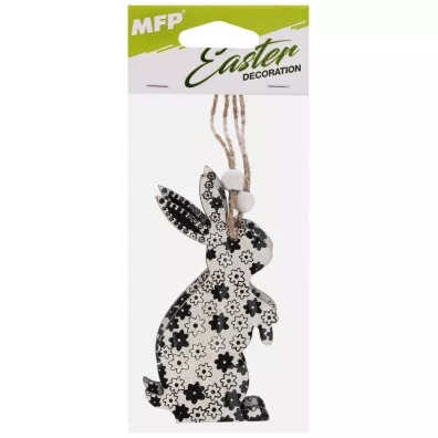 Ozdoba zawieszka Zajc drewniany biay 17cm Wielkanoc MFP 2221722