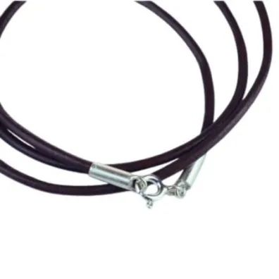 Sotis Rzemyk-srebrne ko�c�wki, 60 cm czarny Ag925