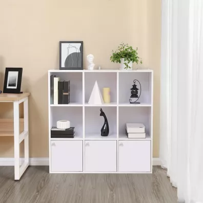 Songmics Rega na ksiki 9 pek z drzwiczkami