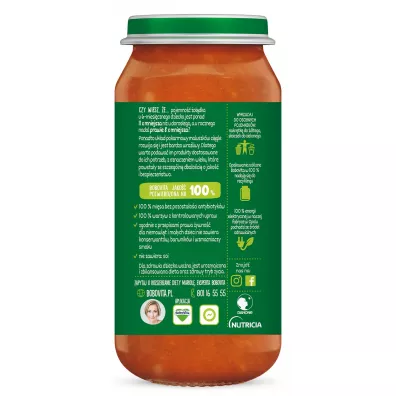 BoboVita Pasta zpomidorami, szynkipaprykpo 15. miesicu zestaw 6 x 250 g