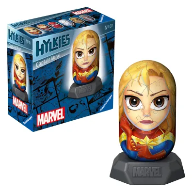 Puzzle 54 el. 3D Hylkies: Kapitan Marvel Ravensburger