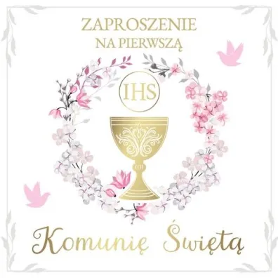 Armin Style ZAPROSZENIE KOMUNIA 130X130 Z KOP AS ZP-97 OP10S