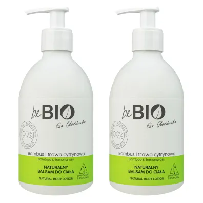 beBIO Ewa Chodakowska Naturalny balsam do ciaa Bambus i trawa cytrynowa Zestaw 2 x 400 ml