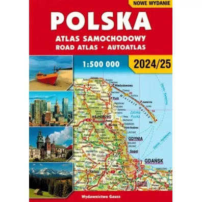 Polska. Atlas samochodowy w skali 1:500 000 2024/2025