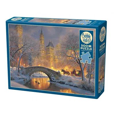 Puzzle 500 Zima w parku G3 Cobble Hill