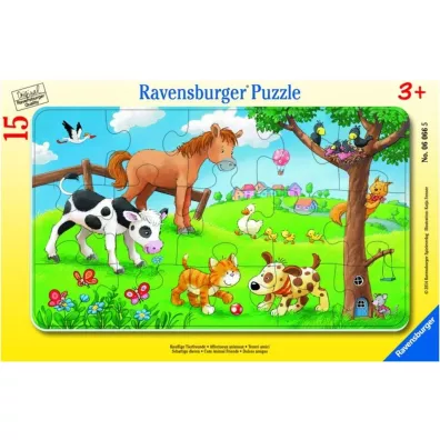 Puzzle 15 el. Mi�osnicy s�odkich zwierz�t Ravensburger