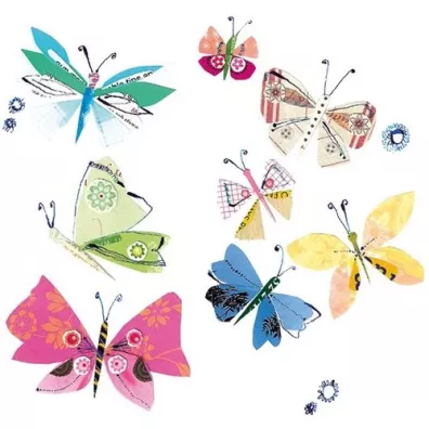 Museums & Galleries Karnet kwadrat z kopert� Fluttering Butterflies