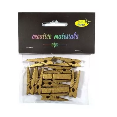 Galeria Hobby Klamerki drewniane zote 35 mm