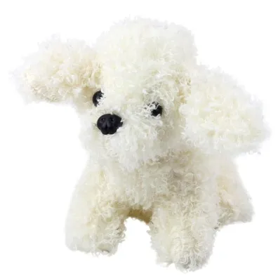 Pudel miniaturowy pluszowy bia�y 20cm LeanToys