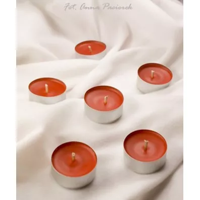wieca tealight z wosku pszczelego - czerwona