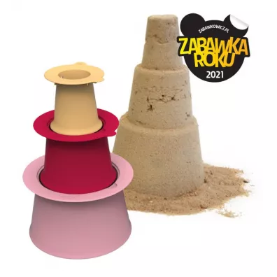 Zestaw 3 foremek do piasku Wiea Alto Cherry + Banana Pink Quut