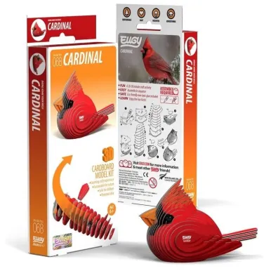 Puzzle Ptak Kardyna� Szkar�atny Eko Uk�adanka 3D Qelements