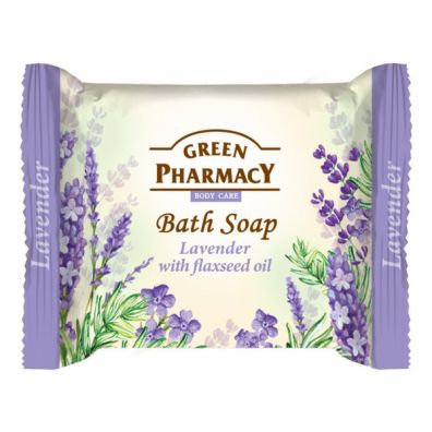 Green Pharmacy Bath Soap mydo w kostce Lawenda i Olej Lniany 100 g