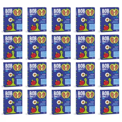 Bob Snail Przekska roll jabko - borwka bez dodatku cukru bezglutenowa zgrzewka 20 x 60 g
