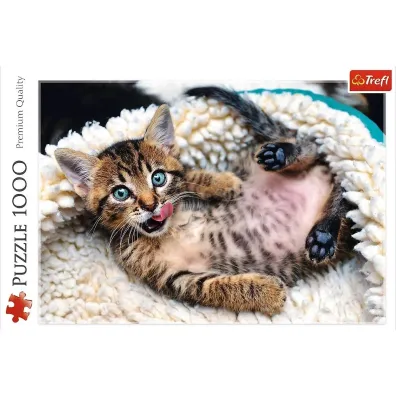 Puzzle 1000 el. Weso�y kotek Trefl