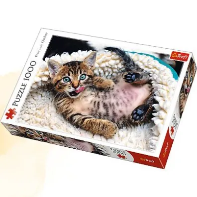 Puzzle 1000 el. Weso�y kotek Trefl