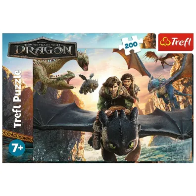 Puzzle 200 el. Szczerbatek i przyjaciele Trefl