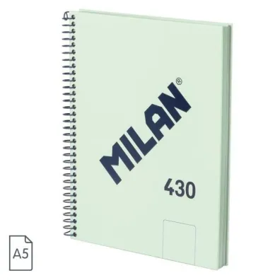 Milan Zeszyt na spirali A5 1918 zielony czysty 80 kartek