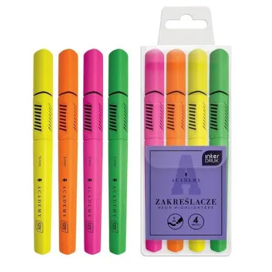 Interdruk Zakre�lacze neonowe Academy 4 kolory