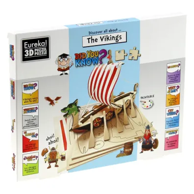 Puzzle �amig��wka drewniana Gepetto Did You Know? Wikingowie Eureka 3D