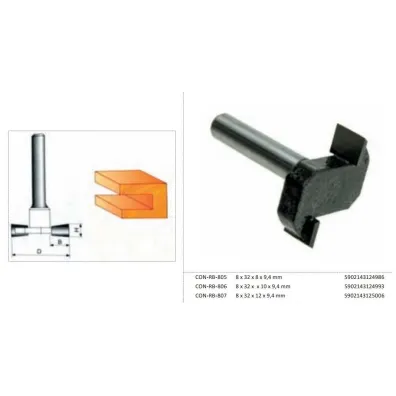 Drel/Condor Condor frez do drewna 8x32x10x9,4mm 806. do rowk�w, bez �o�yska.