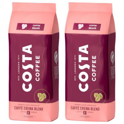 Costa Coffee Kawa ziarnista Caffe Crema Blend Zestaw 2 x 1 kg
