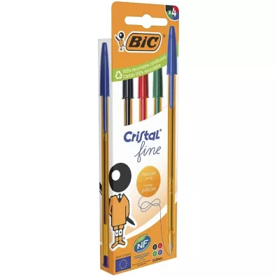 Bic D�ugopis Cristal Original Fine mix 4 szt