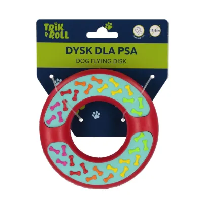 Dysk dla psa 13,8cm  czerwony TRIK&ROLL 560676