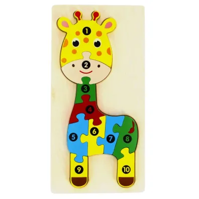 Puzzle Uk�adanka drewniana 10 el. �yrafa Mega Creative