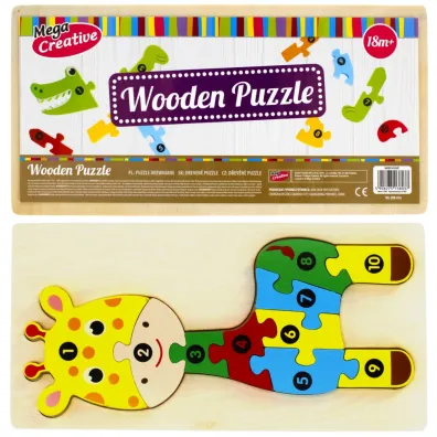 Puzzle Uk�adanka drewniana 10 el. �yrafa Mega Creative