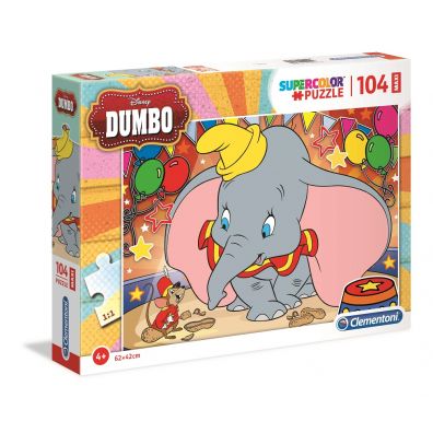 Puzzle maxi 104 el. Supercolor. Dumbo Clementoni