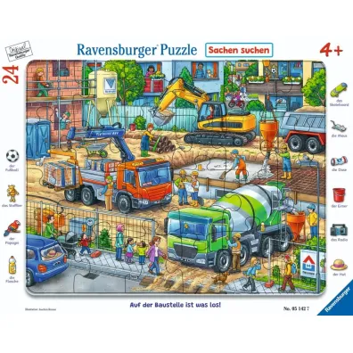 Puzzle 24 Construction Site Frame Ravensburger